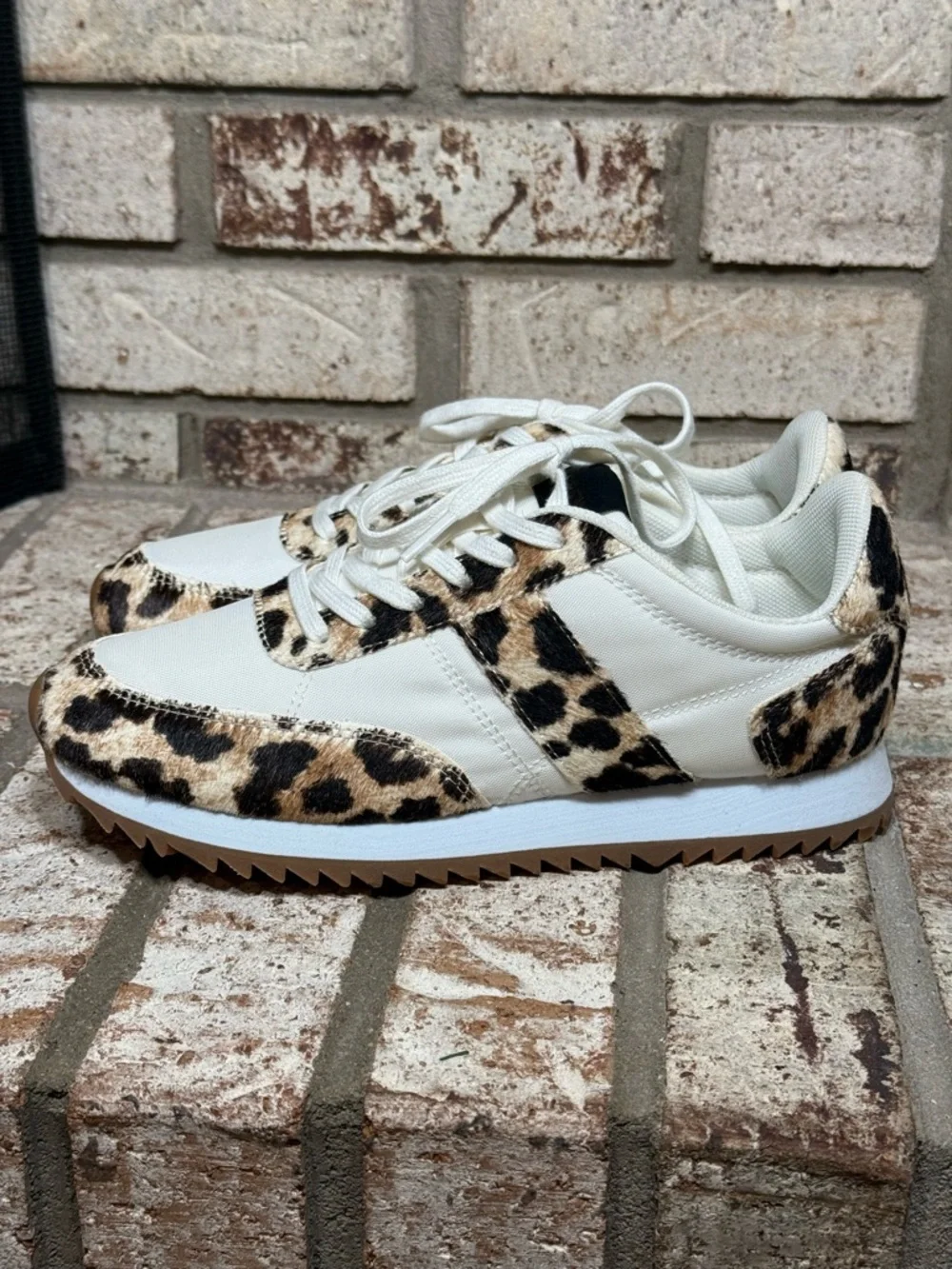 J.Crew Saturday Sneakers in Canvas and Leopard Real Calf Hair NWOT - Picture 2 of 9